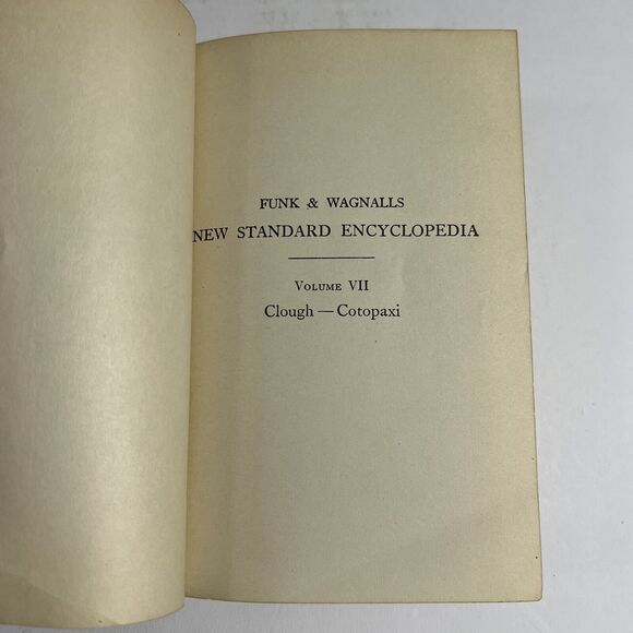 Funk and Wagnalls New Standard Encyclopedia 1931 1934 Vol VII Clough to Cotopaxi - Picture 4 of 15